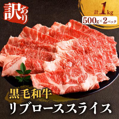 【訳あり】黒毛和牛 リブローススライス(計1kg)【T025-0085】(都農町)