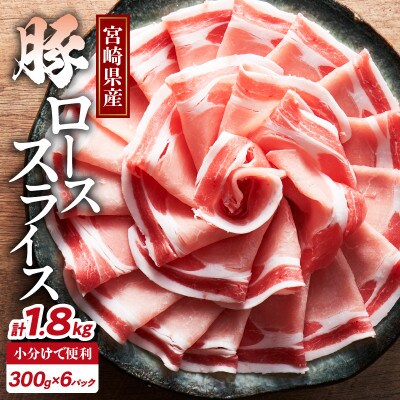 宮崎県産 豚ローススライス 計1.8kg【T009-0065】