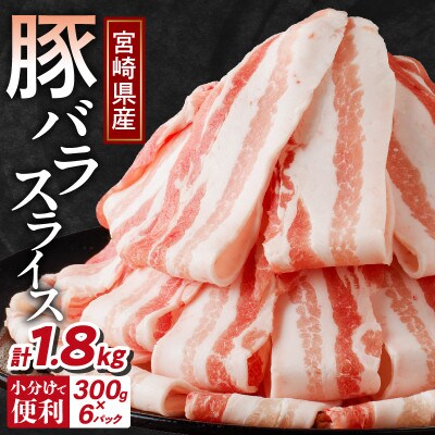 宮崎県産豚バラスライス計1.8kg【T009-0096】
