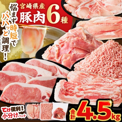 ≪宮崎県産≫豚肉6種『てげスゲーセット』合計4.5kg【T009-0325】