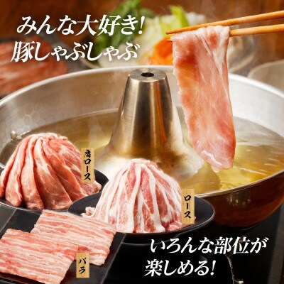 全部真空パック!!宮崎県産豚しゃぶしゃぶ&切り落とし夢盛セット 合計1.9kg【T041-0015】