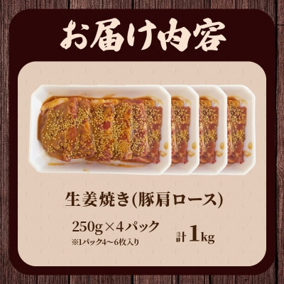 焼くだけ!!味付き生姜焼き(計1kg)【T006-0065】(都農町)