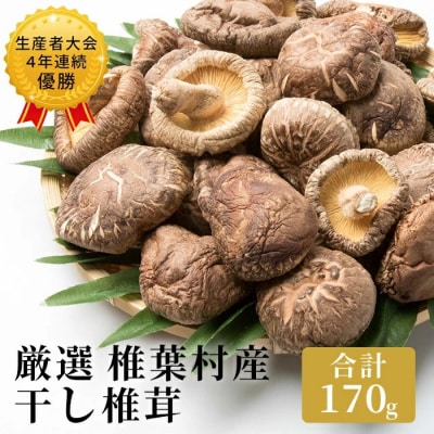 【厳選】椎葉産 干し椎茸 170g 原木 乾しいたけ 産地直送 JA-21