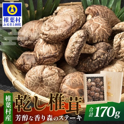 【特撰】 椎葉村産 乾し椎茸 香菇 (こうこ) 170g【森のステーキ】JA-30
