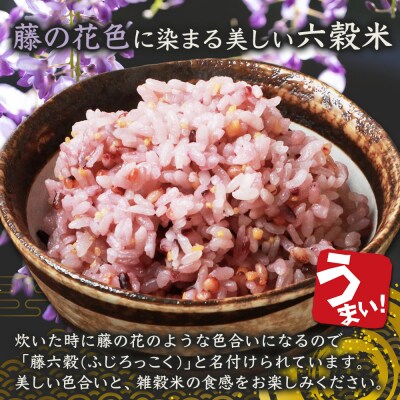 【6回定期便】【雑穀米】藤の花色に染まる美しい六穀米《藤六穀》300g×3袋【TT-17】
