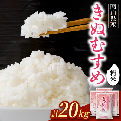 【食味鑑定士厳選】岡山県産 きぬむすめ20kg(5kg×4袋)