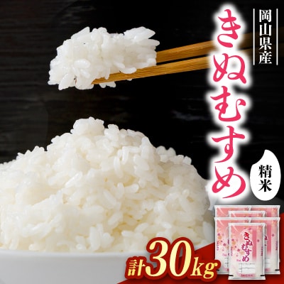 【食味鑑定士厳選】岡山県産 きぬむすめ30kg(5kg×6袋)
