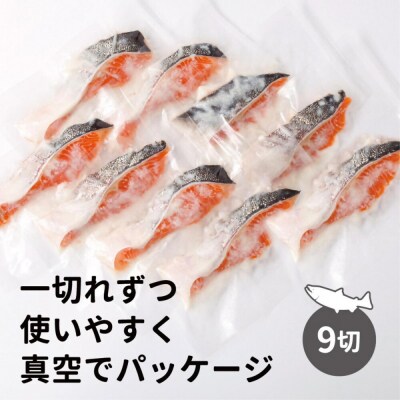 【1207】大雪山連峰の雪どけ水で育てた北海道大雪サーモンの純米吟醸鮭粕漬け9切れ