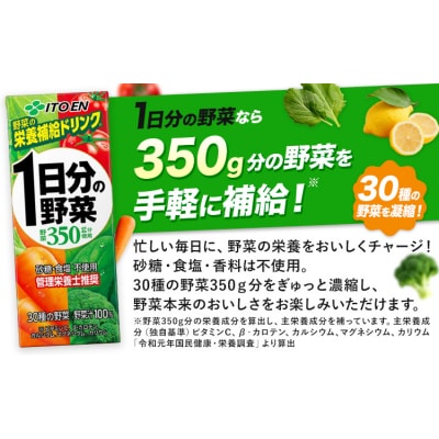 1日分の野菜 200ml 24本 株式会社北海道伊藤園《7-14日以内に出荷予定(土日祝除く)》