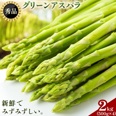 秀品 アスパラガス グリーンアスパラ 2L 2kg 門別町農業協同組合《4月上旬-5月末頃出荷》