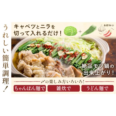 牛モツ鍋セット 2パック 焼肉レストラン食道園 北海道 日高町産 もつ鍋 モツ鍋 醤油ベース 九州醤