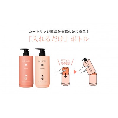 ラ・カスタ アロマエステ ヘアソープ40・ヘアマスク40(リフィル+詰め替え容器)