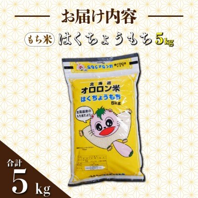 【日本最北のもち米生産地からお届け】はくちょうもち(もち米)5kg【令和7年産米】