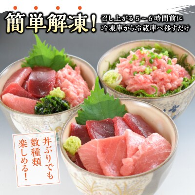 簡単解凍!ご飯に乗せるだけの焼津直送お手軽南鮪(a10-359)