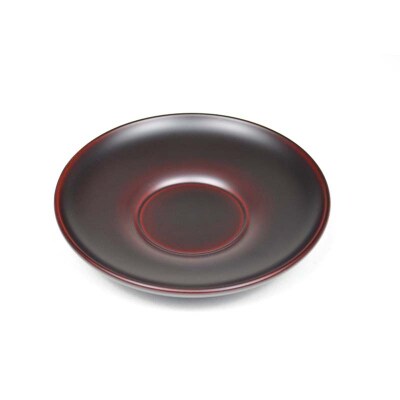 栃4.5ダルマ茶托 素黒目溜 5枚組 漆器 ダルマ茶托 伝統工芸品 F6P-2211