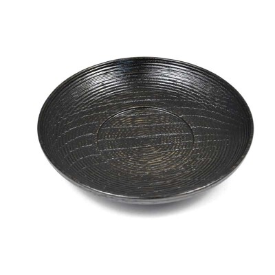 欅 千筋茶托 黒摺 5枚組 漆器 茶托 山中木製漆器 伝統工芸品 F6P-2214