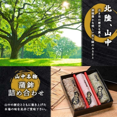 山中名物 蒲鉾詰め合わせ 3種 各1本 かまぼこ 食べ比べ セット 練り物 F6P-2810