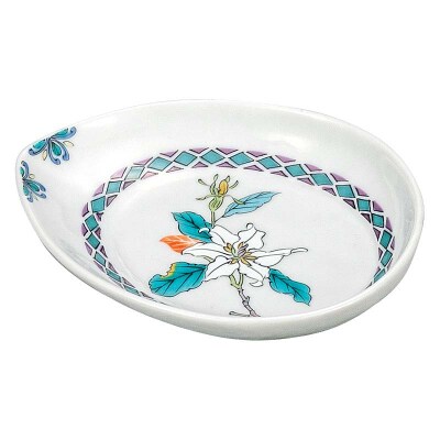 九谷焼 皿揃 草花絵変り 5枚組 食器 お皿 日本製 伝統工芸 和食器 皿 F6P-2847