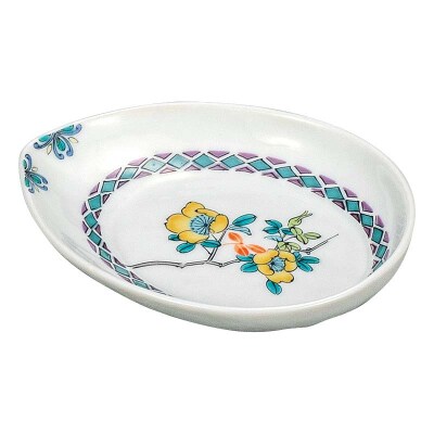 九谷焼 皿揃 草花絵変り 5枚組 食器 お皿 日本製 伝統工芸 和食器 皿 F6P-2847