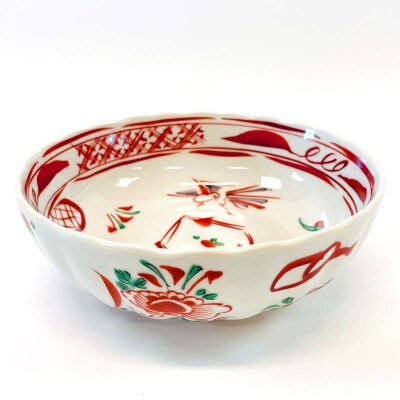 九谷焼 鉢 赤呉須 伝統工芸品 盛り鉢 テーブルウェア 食器 石川県 加賀 F6P-2861