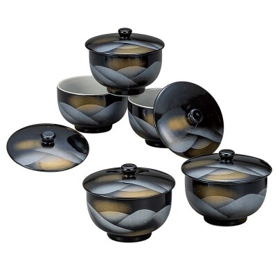 九谷焼 蓋付茶器 連山 食器セット 煎茶碗 急須 伝統工芸 茶器 日本製 F6P-2873