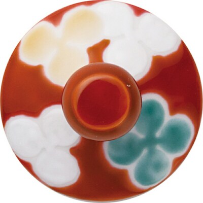 九谷和グラス 冷酒グラスクローバー(レッド) 工芸品 グラス コップ 食器 F6P-3151