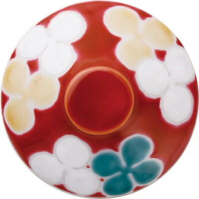 九谷和グラス ワイングラスクローバー(レッド) 工芸品 グラス コップ 食器 F6P-3155
