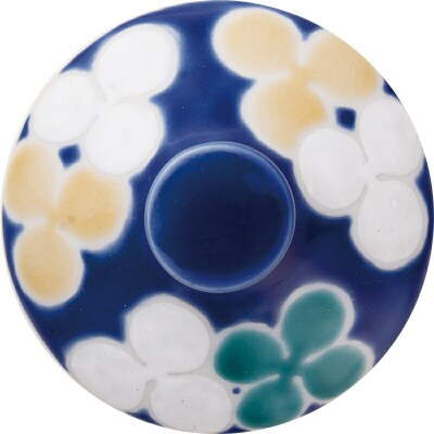 九谷和グラス ワイングラスクローバー(ブルー) 工芸品 グラス コップ 食器 F6P-3156