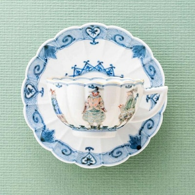 加賀九谷焼 山本長左 カップ&ソーサー 異邦人 高島屋選定品 食器 伝統工芸 F6P-3258