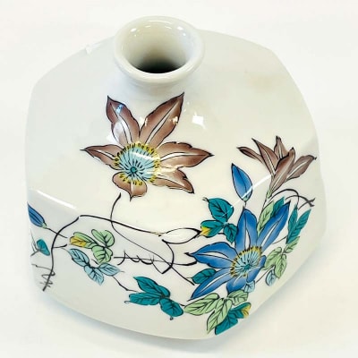 九谷焼 一輪生 鉄仙 花器 日本製 お花 インテリア 一輪挿し 華道 花瓶 F6P-2878
