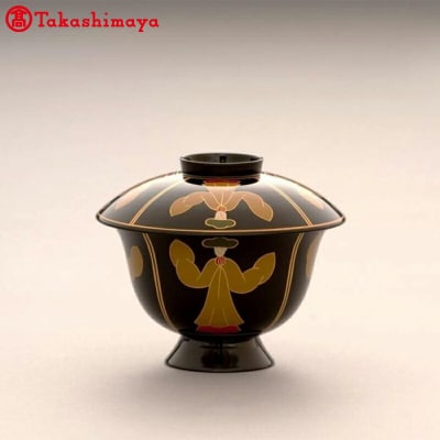 山中漆器 辻 石斎 北大路魯山人写し 唐人椀 高島屋選定品 お椀 汁椀 漆器 F6P-3254
