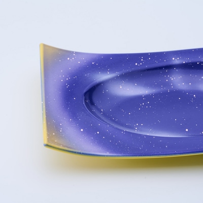 iroikoi 波形置皿 旅人の灯り 工芸品 食器 皿 山中漆器 F6P-3333