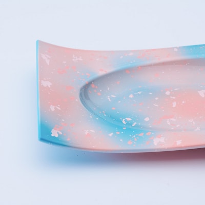 iroikoi 波形置皿 湖上の桜 工芸品 食器 皿 山中漆器 F6P-3334