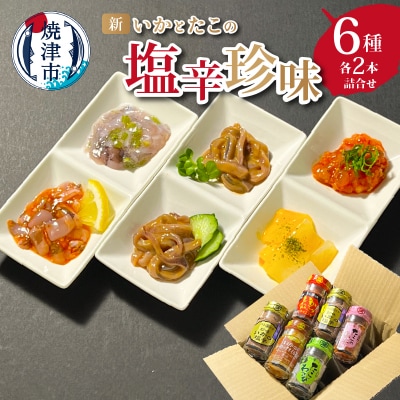新・いかとたこの 塩辛 珍味 6種各2本 詰合せ(a12-188)
