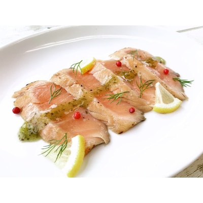 炙りサーモンバジルオリーブ125g×6本(a15-639)