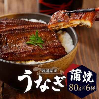 静岡県産 うなぎ 蒲焼 真空 パック 80g×6(a27-011)