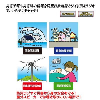 FC-W119RDWHW 防災ラジオ(a14-085)