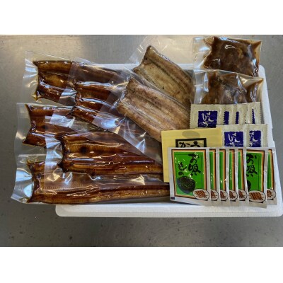 鰻120g長蒲焼×5、長白焼110g×2、肝蒲焼100g×2、たれ、山椒、吸物付(a44-006)