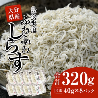  豊後水道産　ふわふわしらす (合計320g・40g×8袋)  
