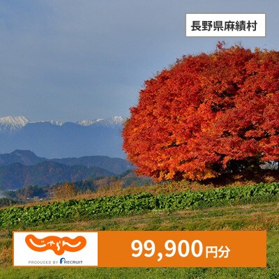 【じゃらんふるさと納税クーポン】 長野県麻績村でつかえる99,900円 クーポン