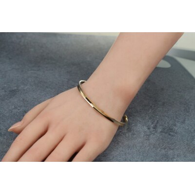 【18金イエローゴールド 逆甲丸バングル】洗練されたデザイン メンズサイズ / KGB18009