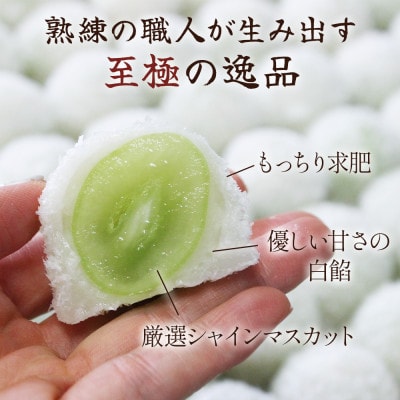 山梨県産シャインマスカットのフルーツ大福「雪みどり」10個入 皇室献上菓匠が作る期間限定和菓子