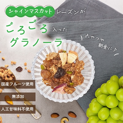 無添加 グラノーラ 柿 シャインマスカット ドライフルーツ入り 60g×2袋 シリアル オートミール