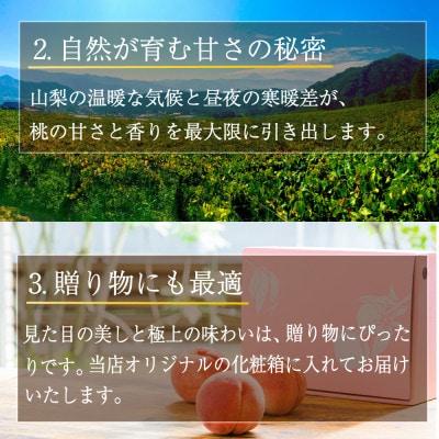 数量限定 特選プレミアム桃 6玉入り 日本一の生産量山梨直送!ギフト箱入り