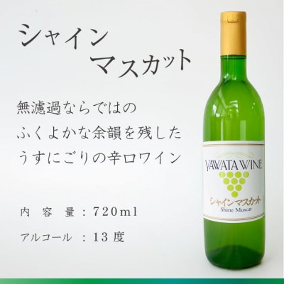 シャインマスカット 白ワイン 山梨でとれた葡萄で仕込んだワイン 八幡洋酒 720ml×1本