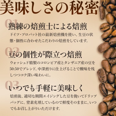 ドリップバッグコーヒー 山道珈琲限定ブレンド 10g×30袋入 タンザニア&コロンビア