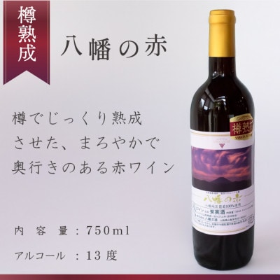 赤ワイン 飲み比べ 八幡メルロ(720ml) 八幡の赤(750ml) 山梨のぶどう使用 国産 ワイン