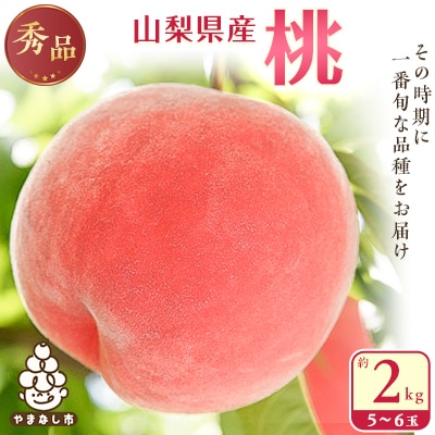 桃 山梨市産 秀桃 約2kg