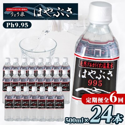 【毎月定期便】はやぶさ温泉水500ml×24本【高アルカリで超軟水、健康と美をサポート】全6回
