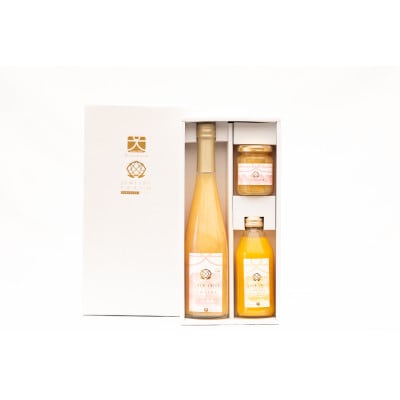 やまなし内藤農園の完熟ジュエリーピーチアソートセット(ネクター500ml+250ml+ジャム)